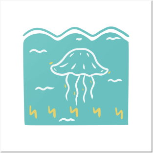 Electricity jellyfish Posters and Art